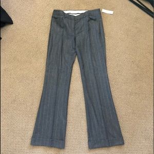 Cuffed wool pinstriped THEORY pants